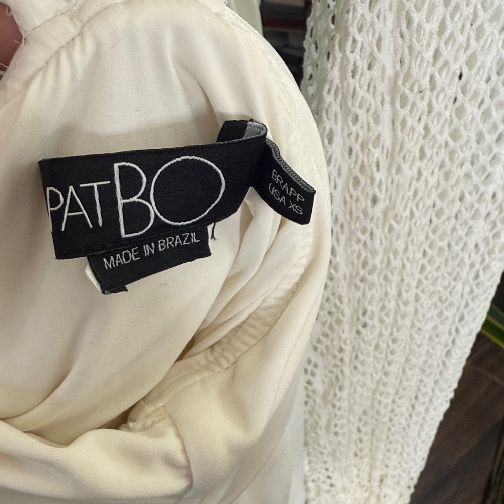 PATBO Plunge Lace Sleeve Maxi Dress in White NWOT - Picture 9 of 11